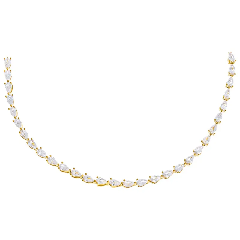 CZ Teardrop Choker sold by Adina Eden's
