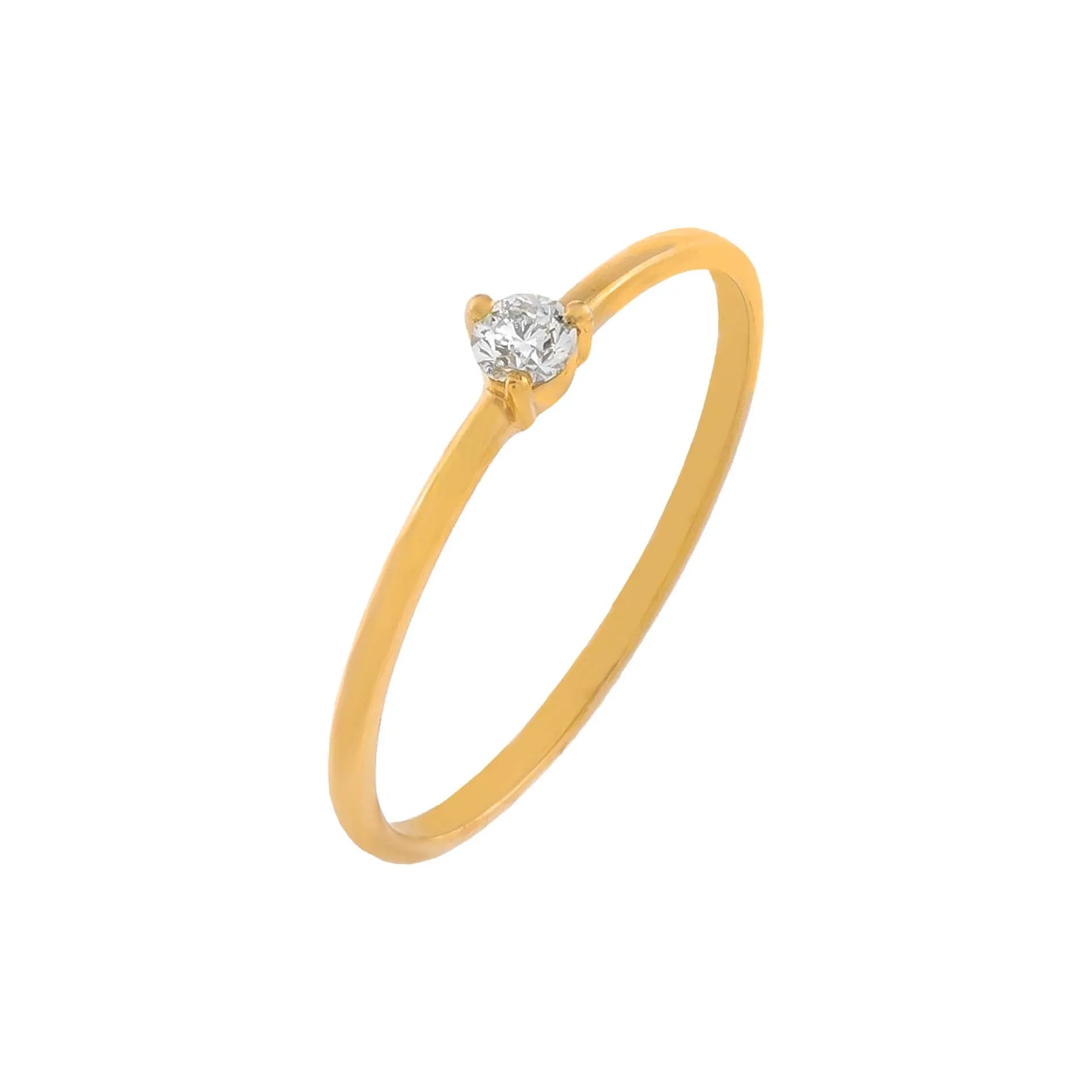 Diamond Solitaire Ring 14K sold by Adina Eden's