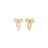 Petite Pave Bow Tie Stud Earring sold by Adina Eden's
