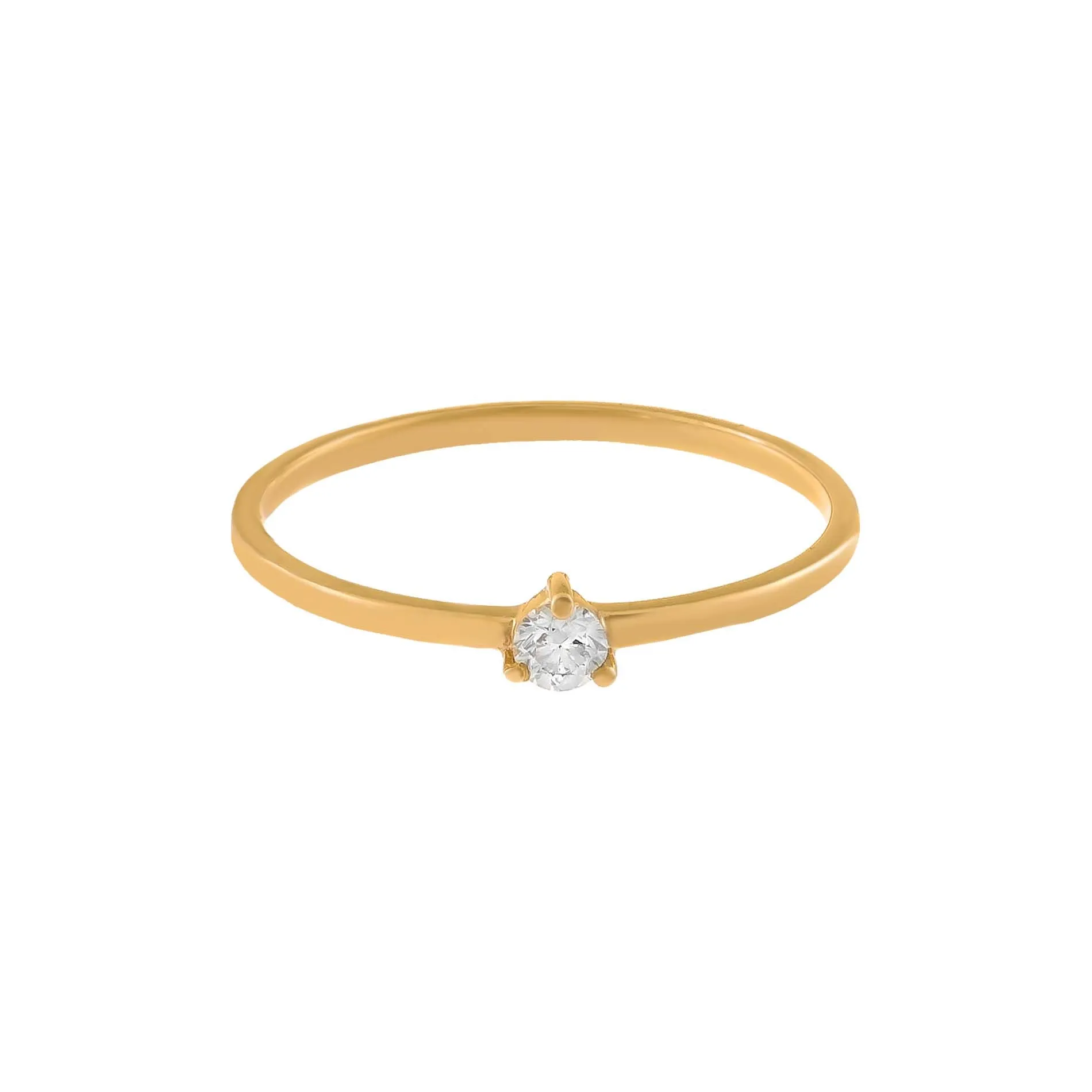Diamond Solitaire Ring 14K sold by Adina Eden's product image thumbnail 3
