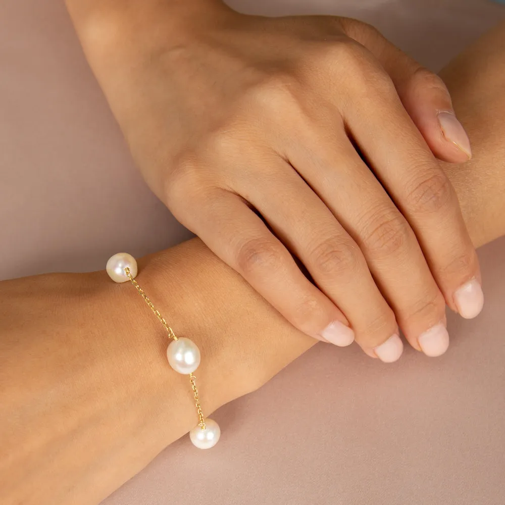 Large Pearl Chain Bracelet sold by Adina Eden's product image thumbnail 2