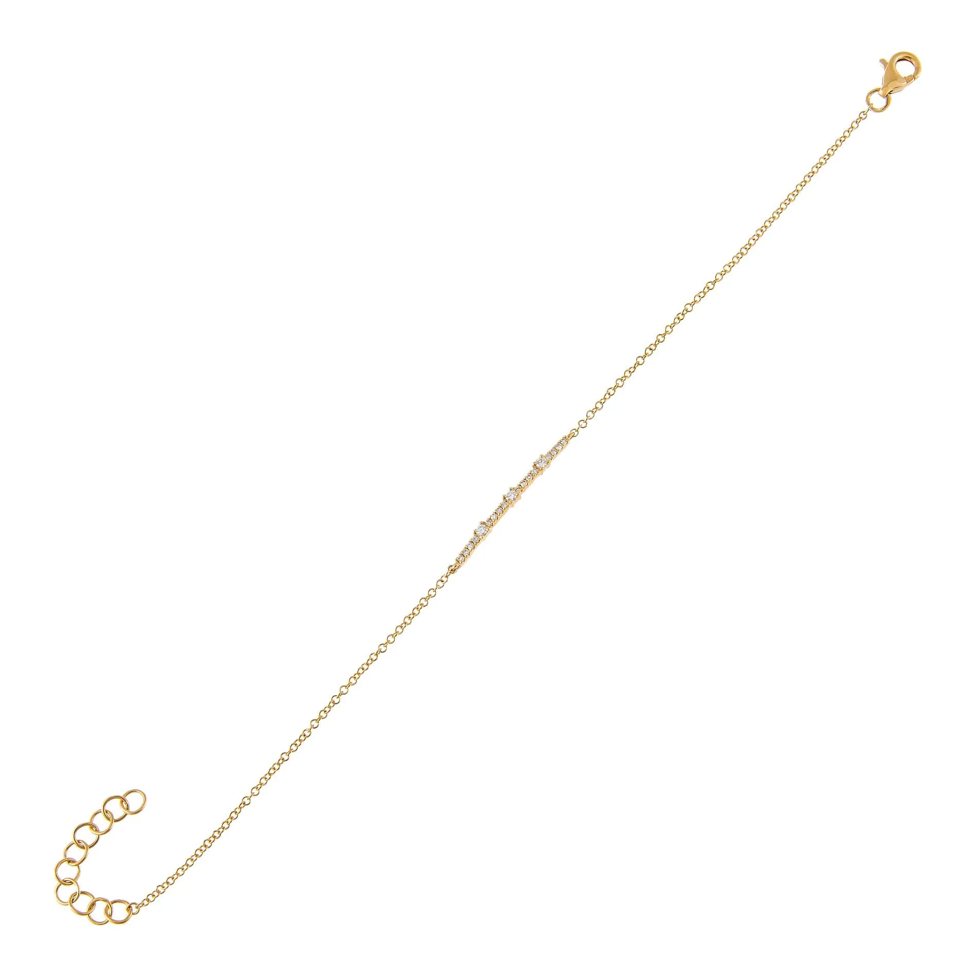 Diamond Bar Bracelet 14K sold by Adina Eden's