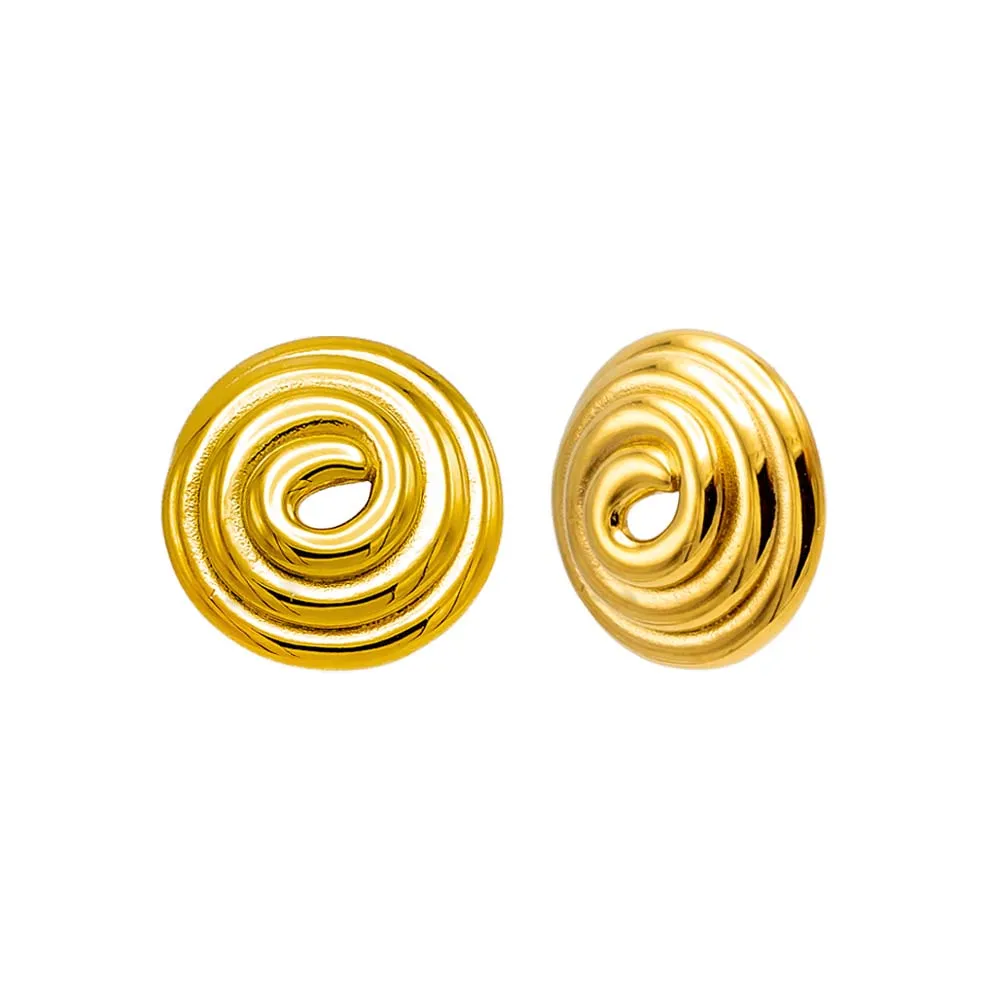 Swirled Circle Stud Earring sold by Adina Eden's