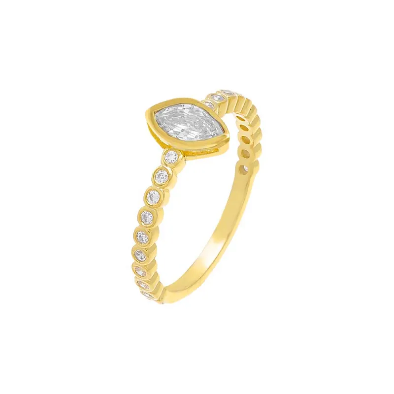 Marquise Shape Bezel Ring sold by Adina Eden's