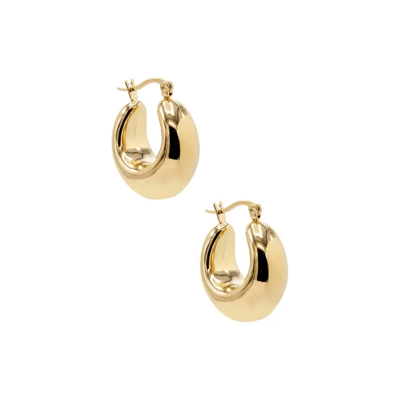Solid Wide Hoop Earring sold by Adina Eden's