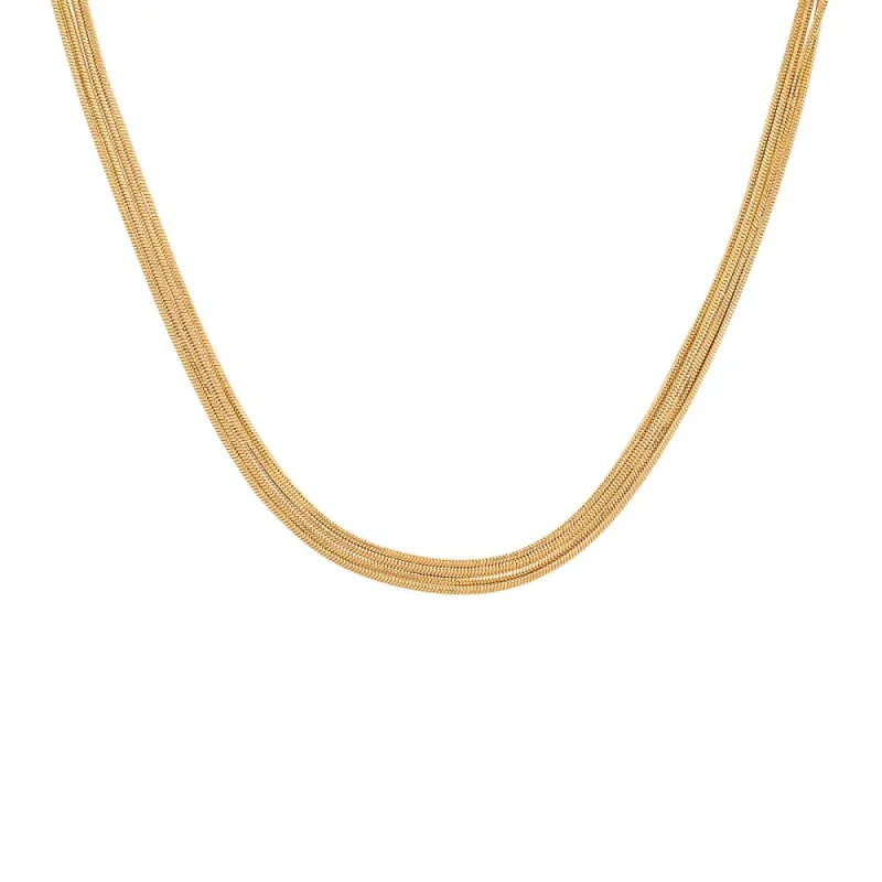 Multi Strand Snake Chain Necklace sold by Adina Eden's