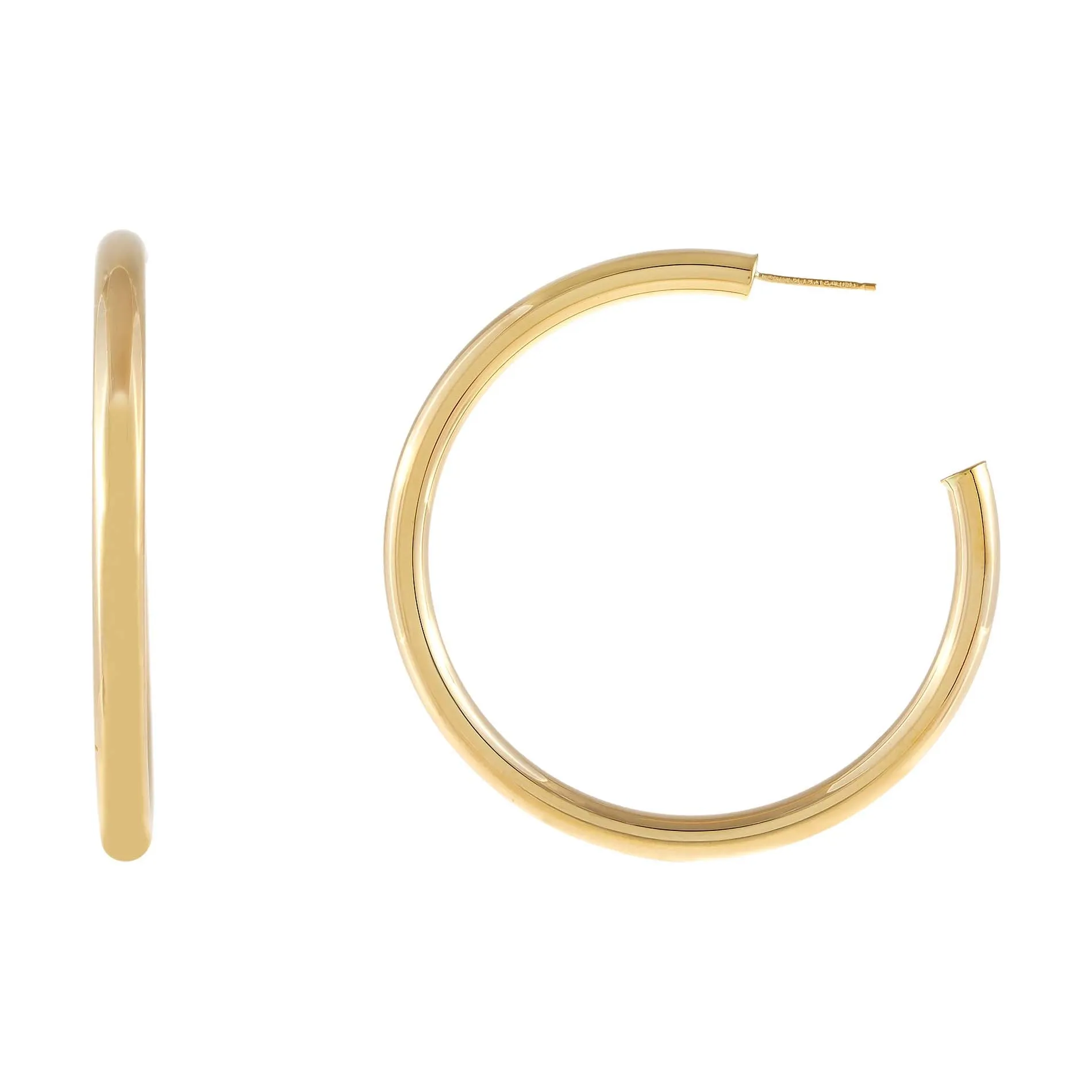 Thin Hollow Hoop Earring 14K sold by Adina Eden's product image thumbnail 3