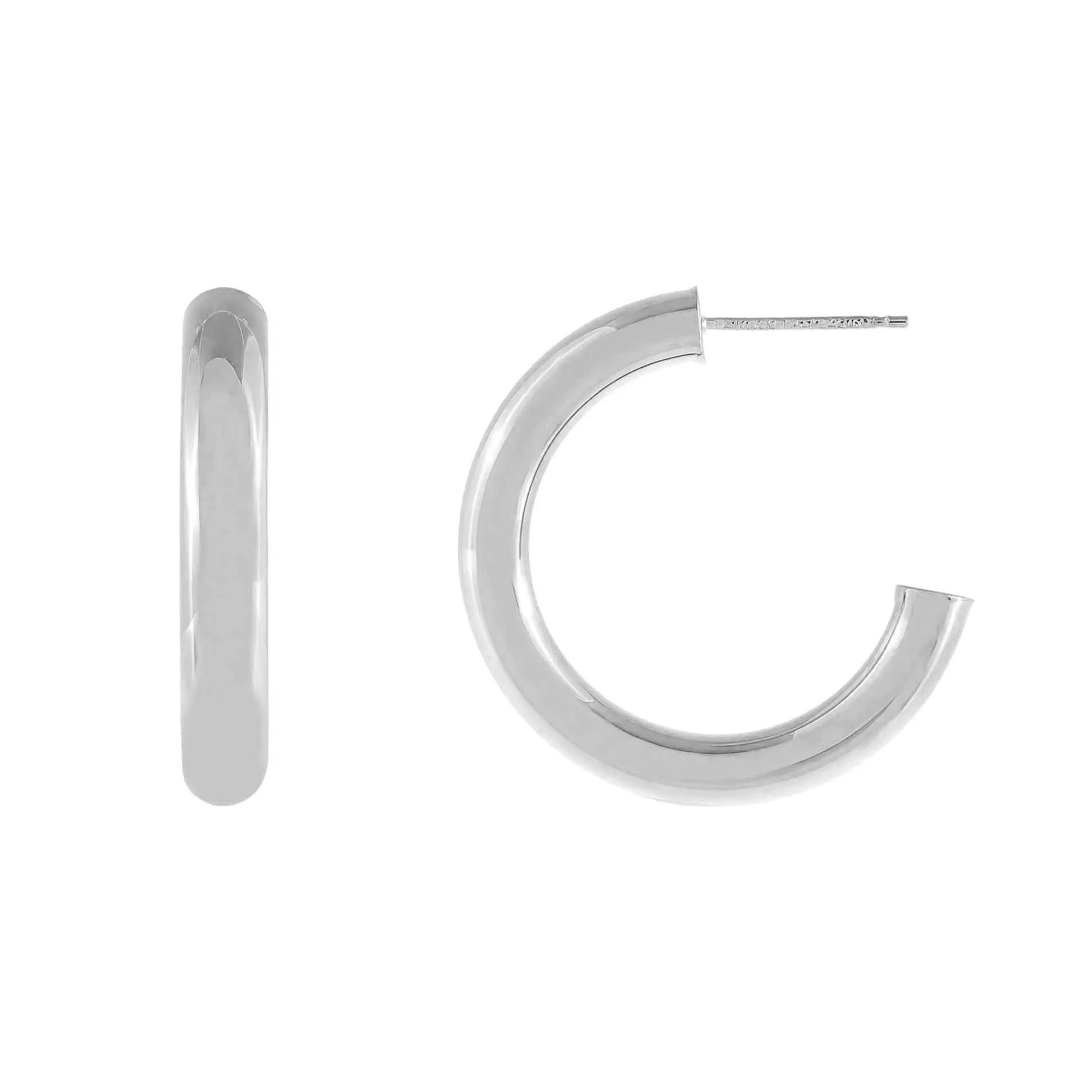 Thin Hollow Hoop Earring 14K sold by Adina Eden's product image thumbnail 4