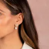 Pave Dangling Flower Pearl Stud Earring sold by Adina Eden's