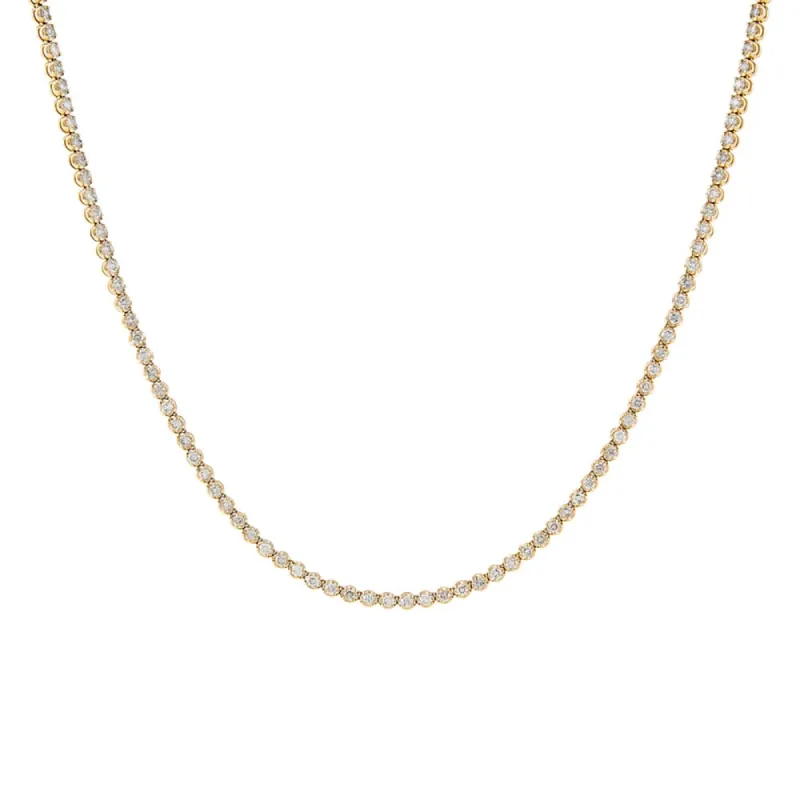 Cupcake Set Diamond Tennis Necklace 14K sold by Adina Eden's