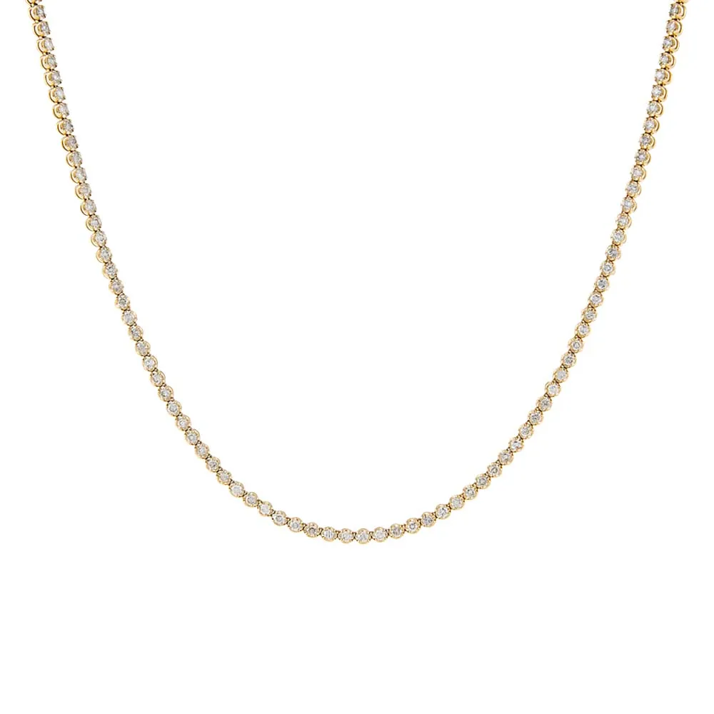Cupcake Set Diamond Tennis Necklace 14K sold by Adina Eden's