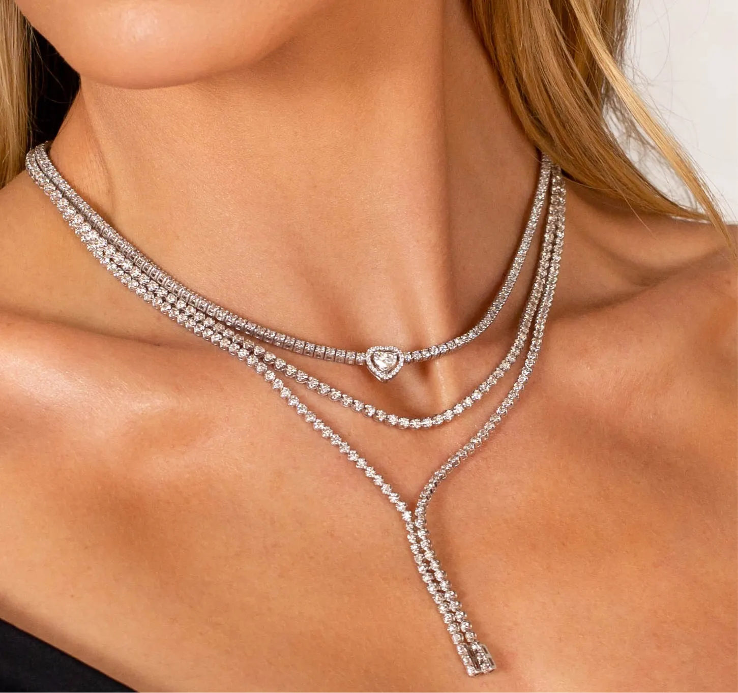 Cupcake Set Diamond Tennis Necklace 14K sold by Adina Eden's product image thumbnail 2