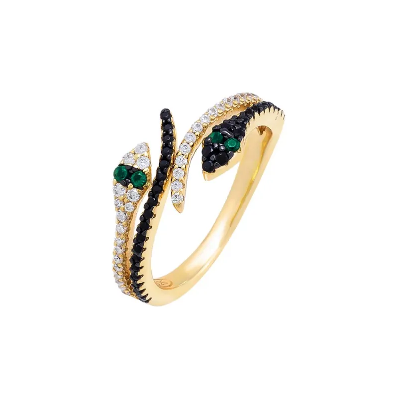 Colored Serpent Wrap Ring sold by Adina Eden's