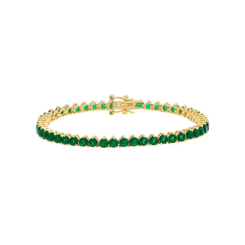 Colored Three Prong Tennis Bracelet sold by Adina Eden's
