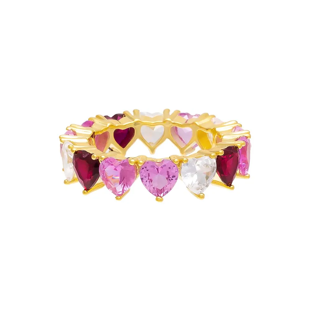 Pink Ombre Heart Eternity Band sold by Adina Eden's product image thumbnail 3