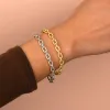 Pavé Box Link Chain Bracelet sold by Adina Eden's