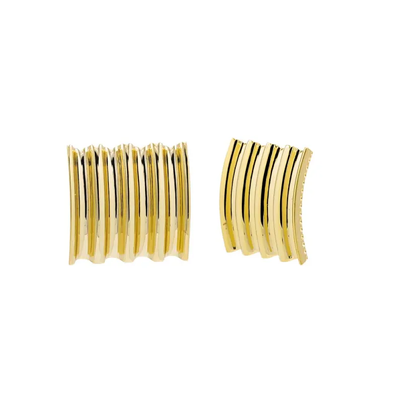 Solid Lined Square On The Ear Stud Earring sold by Adina Eden's