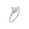 Lab Grown Diamond Pear Cut Tapered Baguette Engagement Ring 14K sold by Adina Eden's
