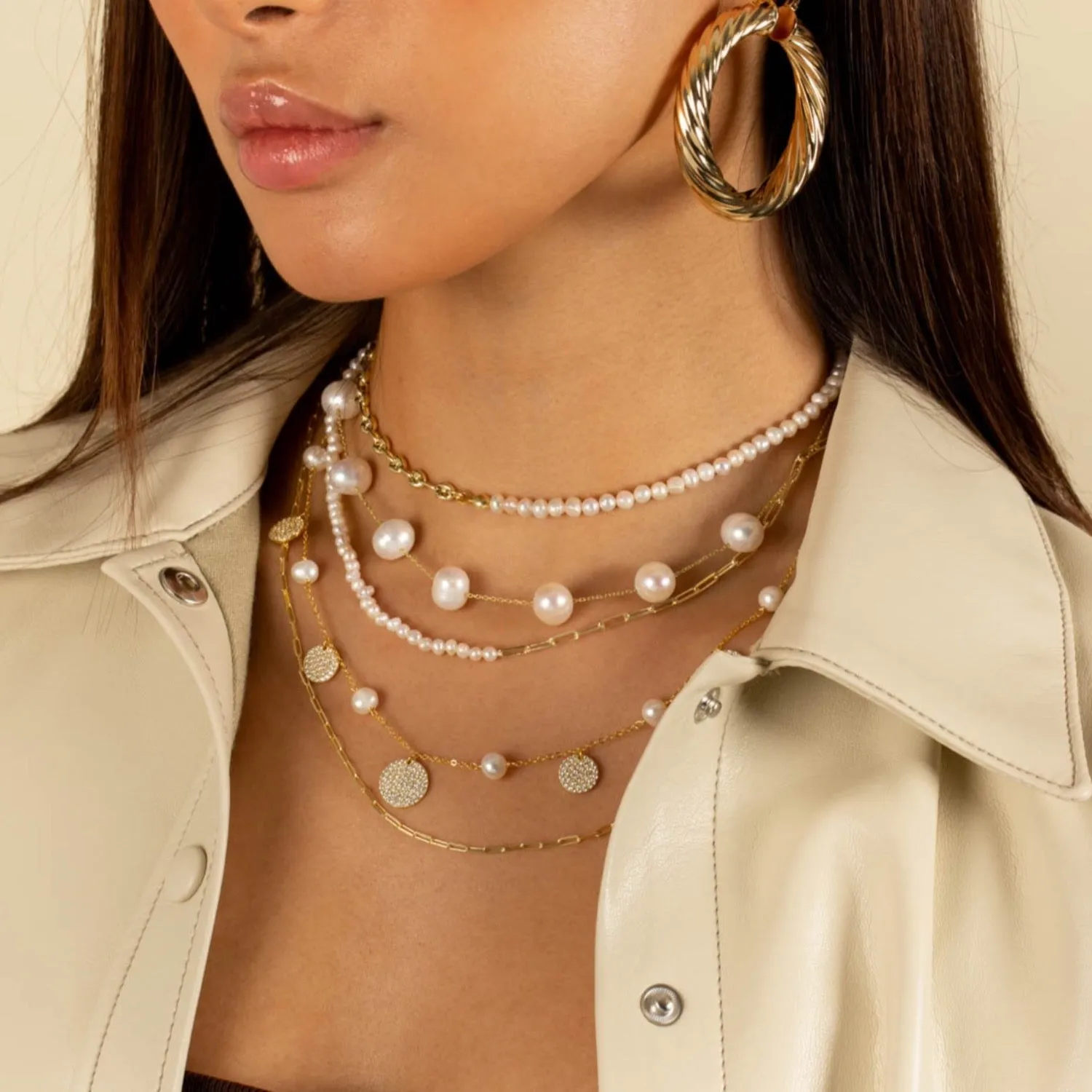 Mariner X Freshwater Pearl Choker sold by Adina Eden's product image thumbnail 4