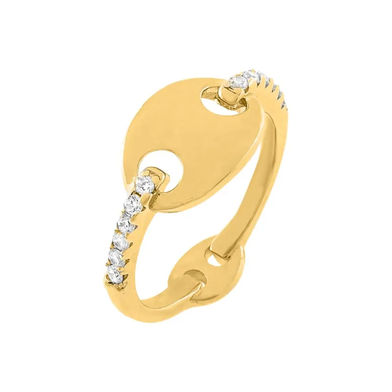 Large Mariner Pavé Band Ring sold by Adina Eden's