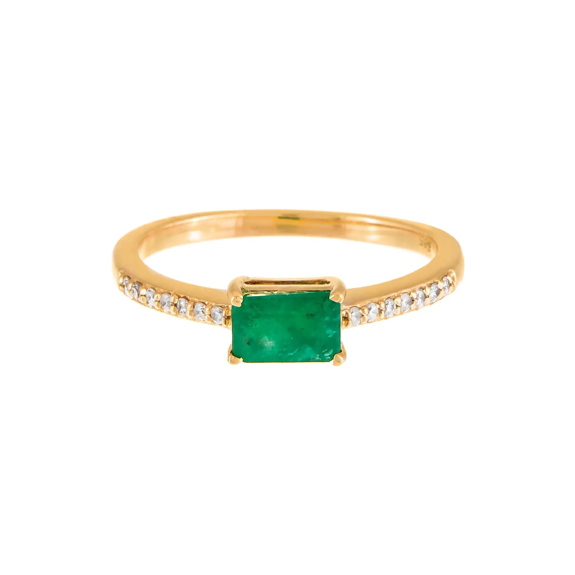 Gemstone Baguette Ring 14K sold by Adina Eden's product image thumbnail 4