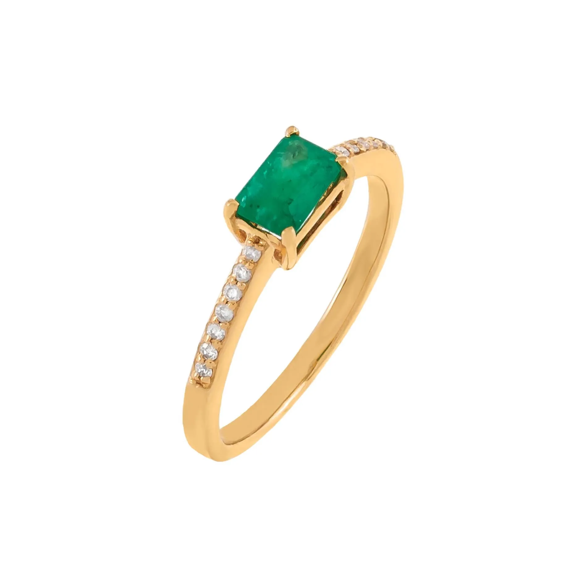 Gemstone Baguette Ring 14K sold by Adina Eden's product image thumbnail 3