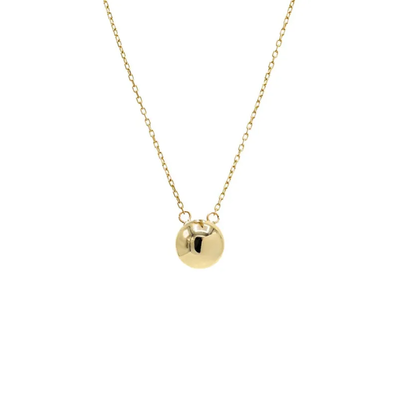 Circle Shape Pendant Necklace 14K sold by Adina Eden's