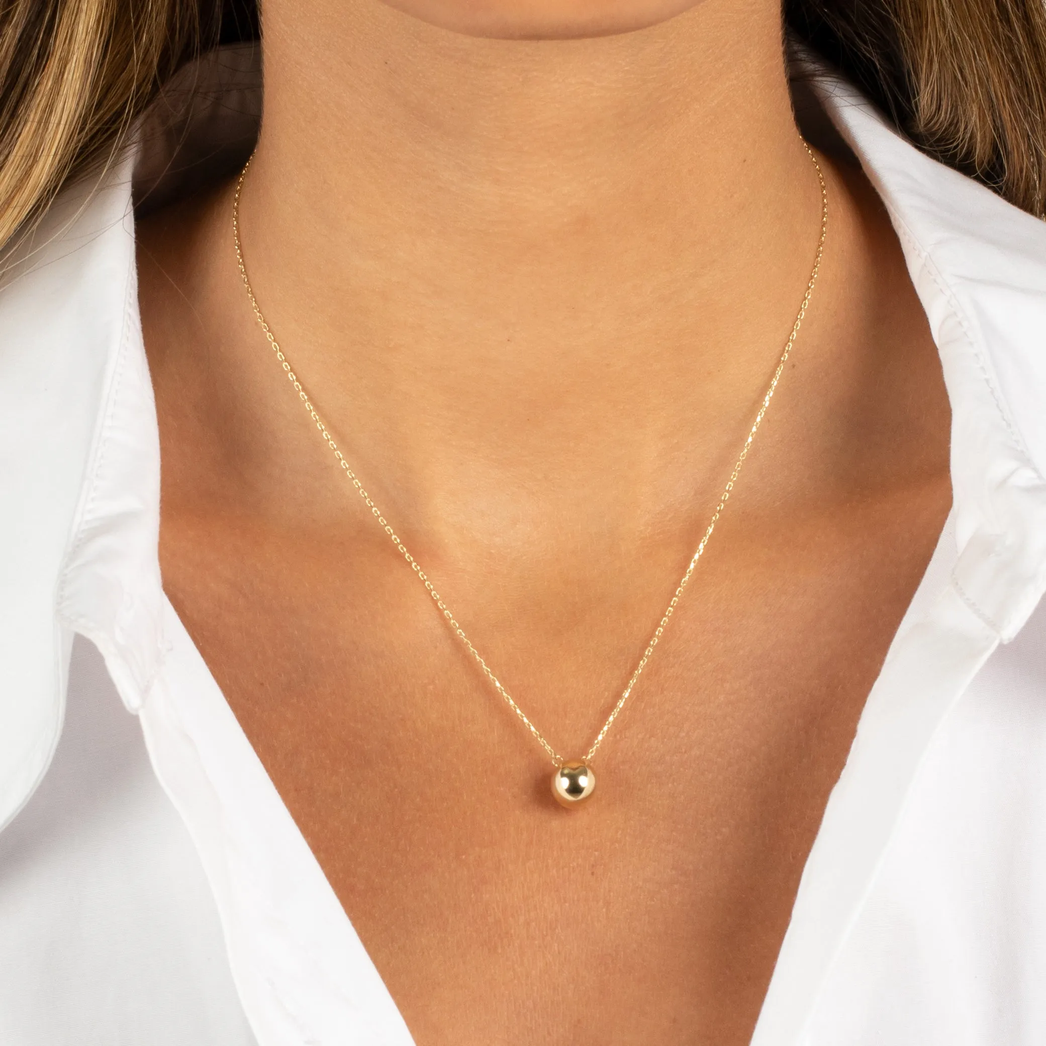 Circle Shape Pendant Necklace 14K sold by Adina Eden's product image thumbnail 2