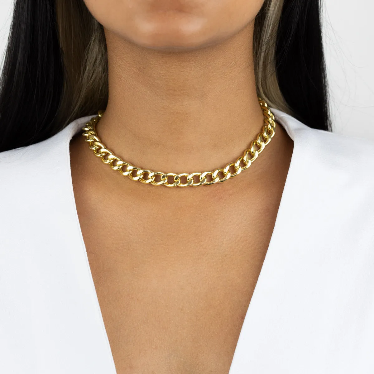 Hollow Chunky Curb Chain Choker sold by Adina Eden's product image thumbnail 2