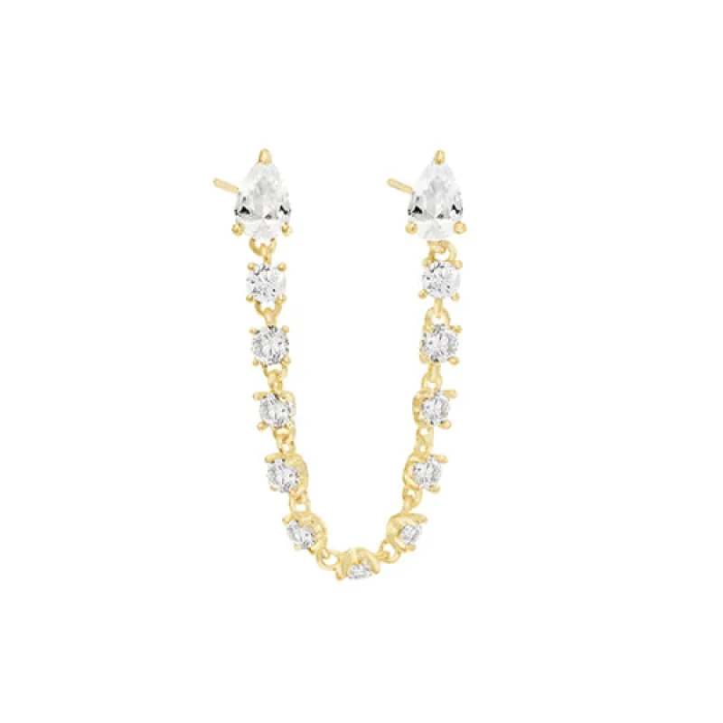 Multi Marquise Chain Stud Earring sold by Adina Eden's