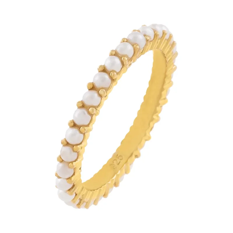 Thin Multi Pearl Ring sold by Adina Eden's