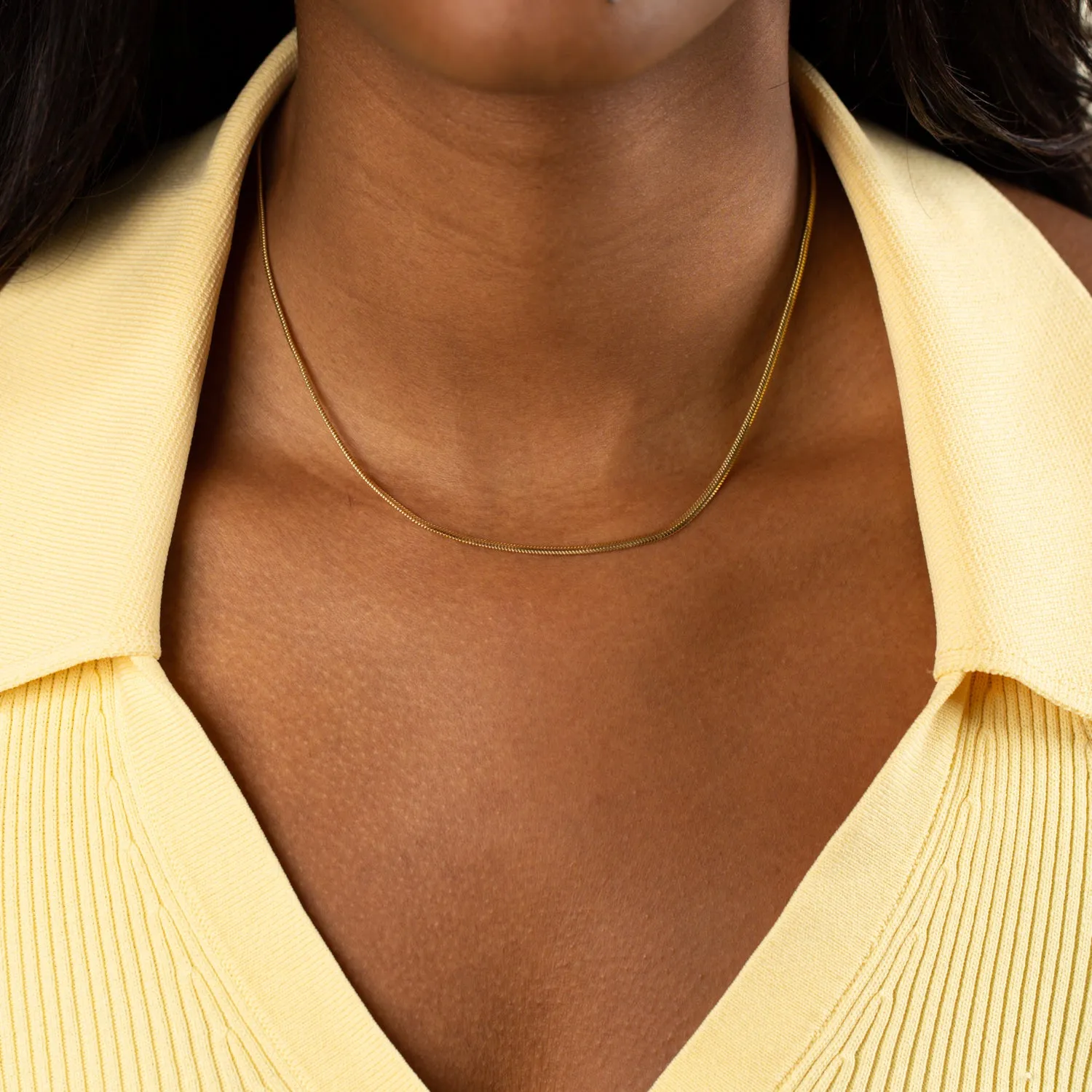 Snake Chain Necklace 14K sold by Adina Eden's product image thumbnail 2