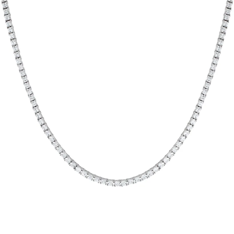 Men's Princess Cut Tennis Necklace sold by Adina Eden's