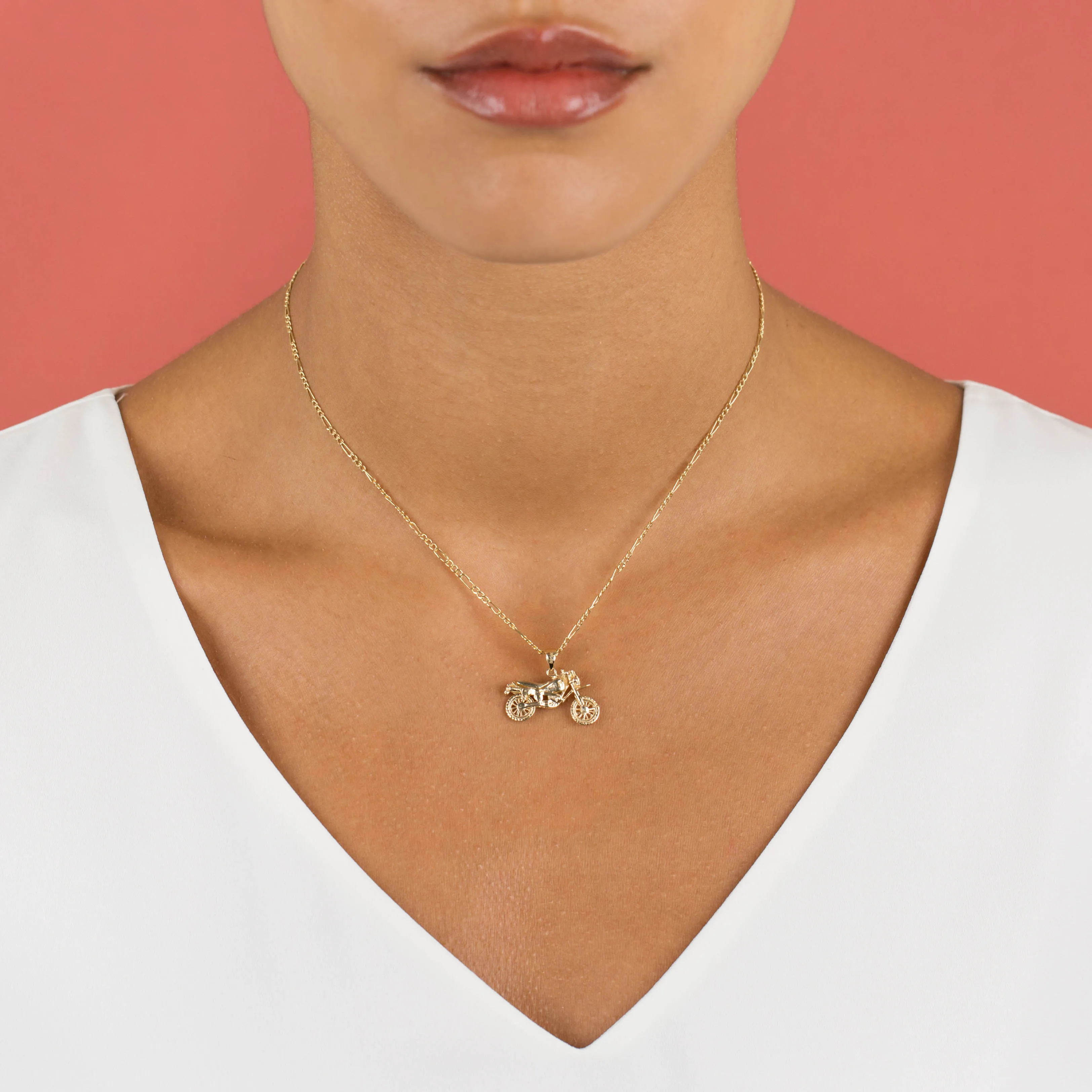 Motorcycle Necklace 14K sold by Adina Eden's product image thumbnail 2