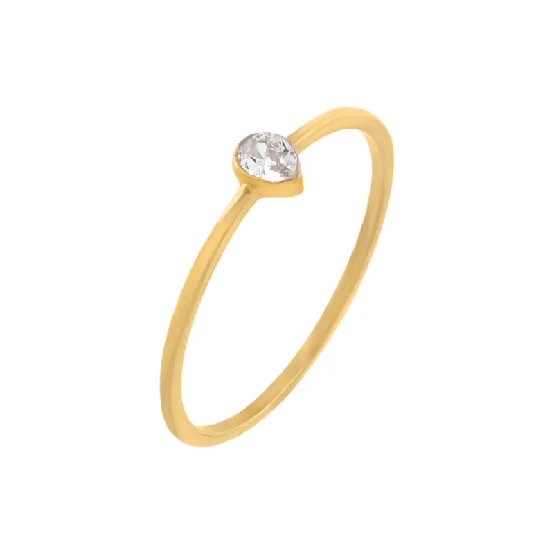 CZ Teardrop Band 14K sold by Adina Eden's
