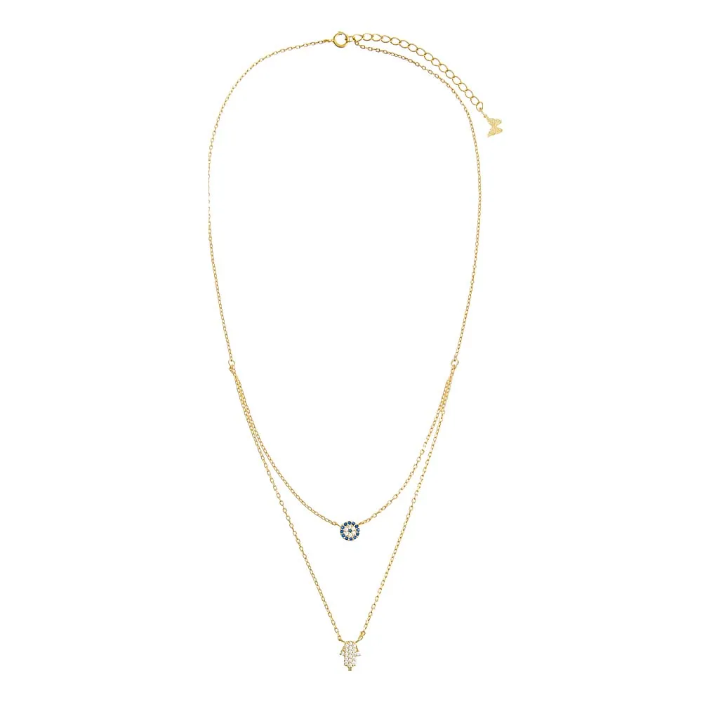 Evil Eye & Hamsa 2 In 1 Necklace sold by Adina Eden's product image thumbnail 3