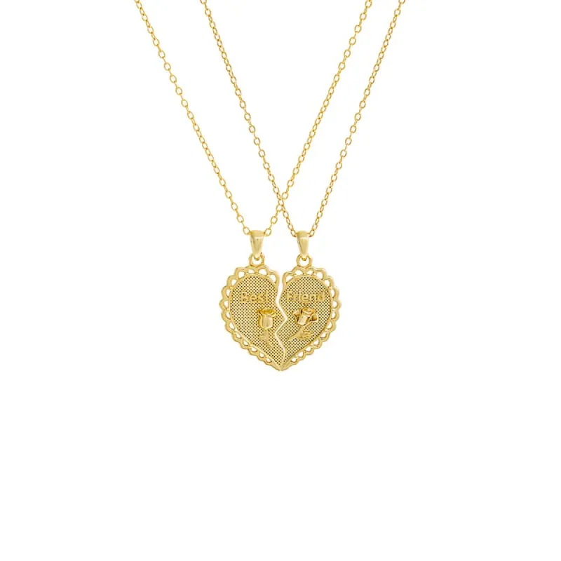 Best Friend Heart Friendship Necklace made by Adina Eden's