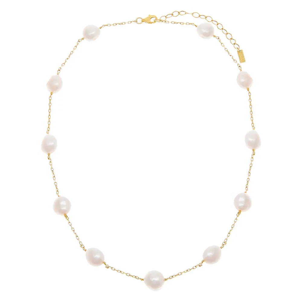 Large Pearl Chain Necklace sold by Adina Eden's product image thumbnail 3