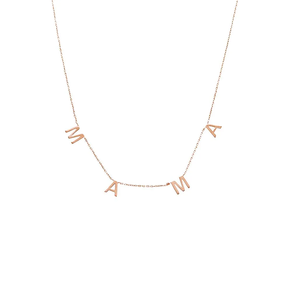 Tiny Solid Scattered Mama Necklace 14K sold by Adina Eden's product image thumbnail 4