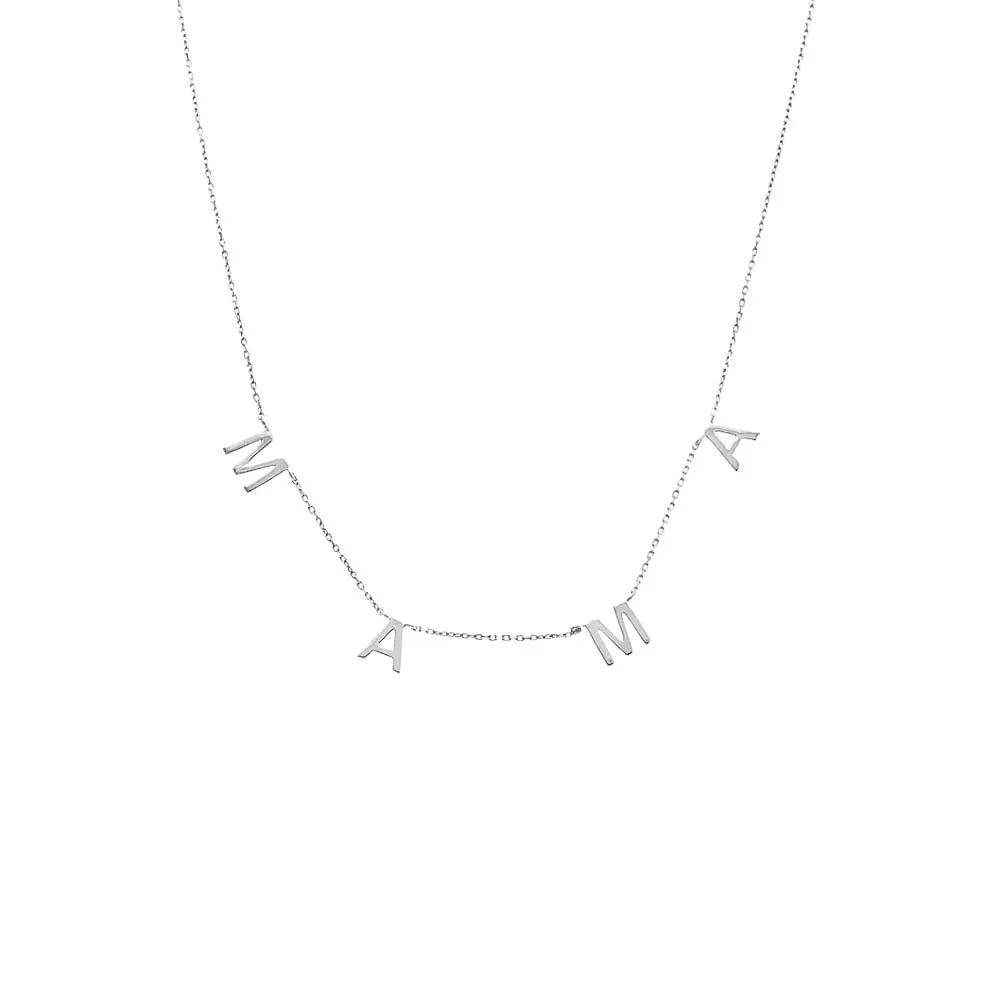 Tiny Solid Scattered Mama Necklace 14K sold by Adina Eden's product image thumbnail 3