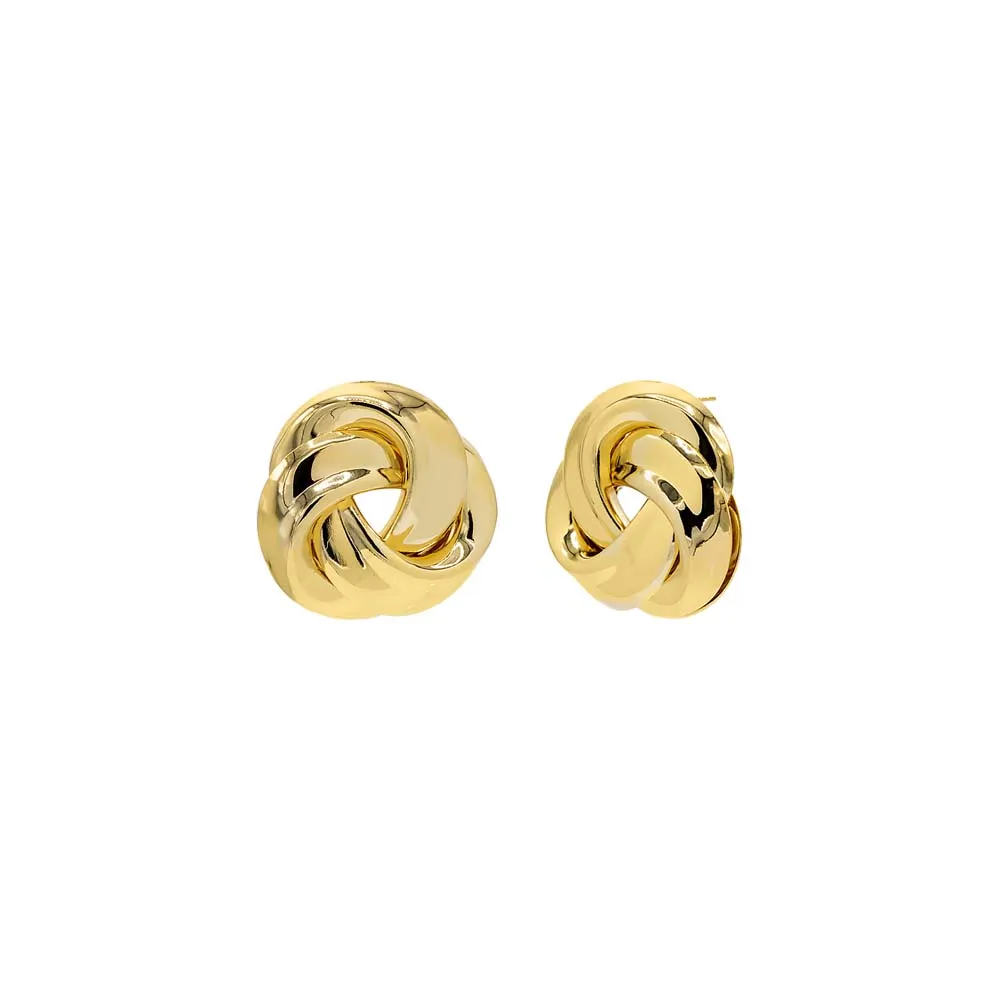 Solid Large Love Knot Stud Earring sold by Adina Eden's