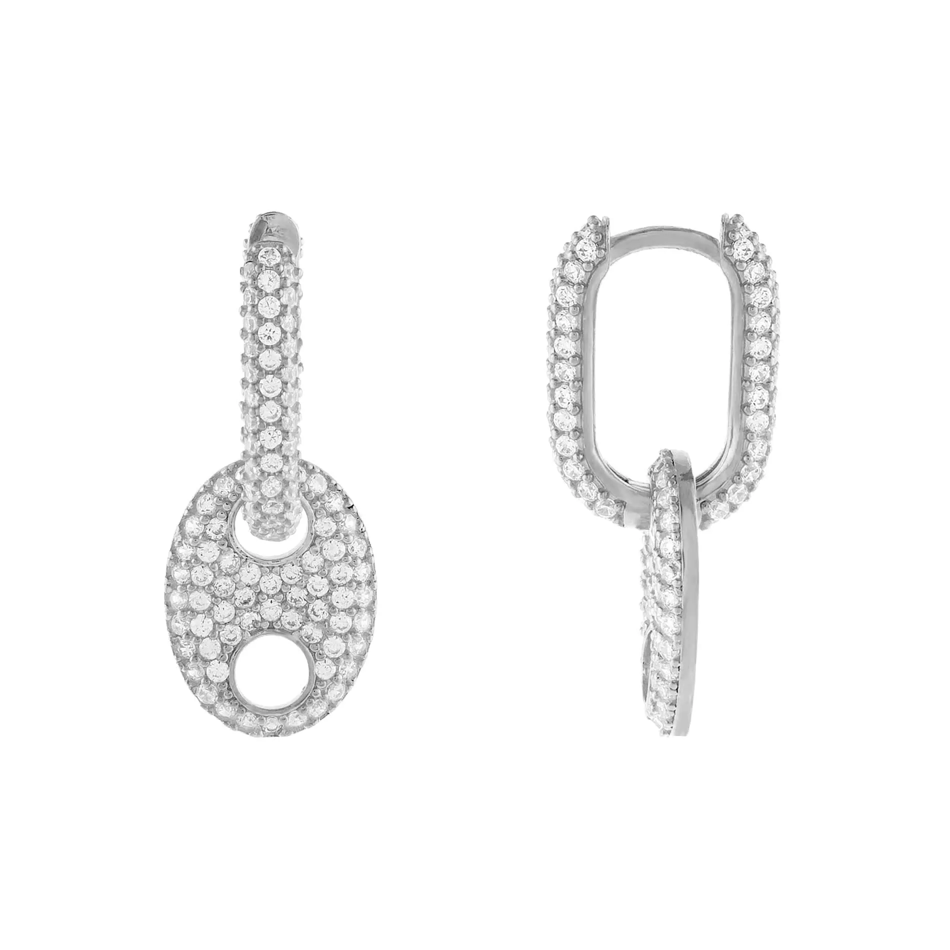 Pavé Mariner Huggie Earring sold by Adina Eden's product image thumbnail 4