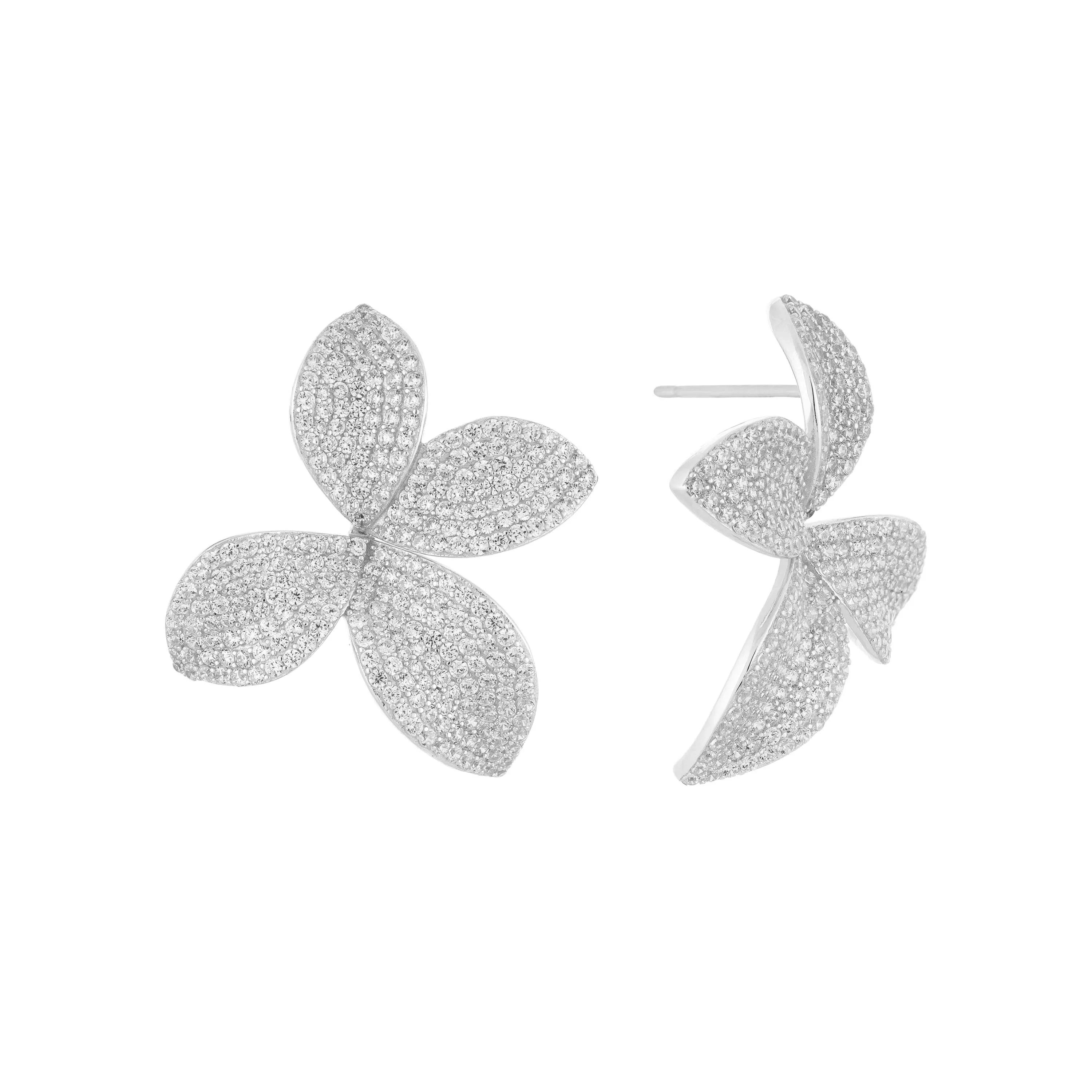 Pavé Fancy On The Ear Stud Earring sold by Adina Eden's product image thumbnail 3