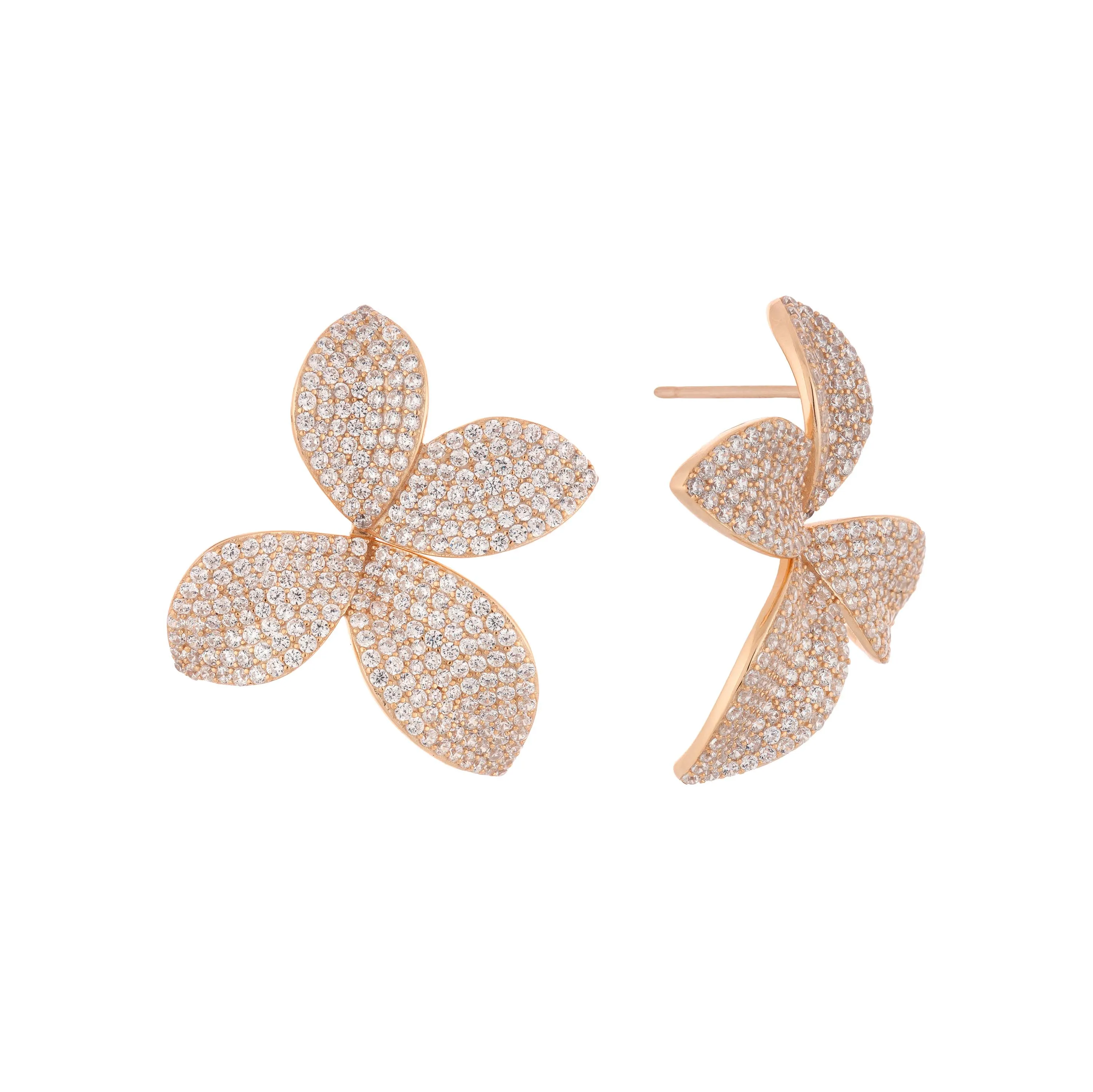 Pavé Fancy On The Ear Stud Earring sold by Adina Eden's product image thumbnail 4