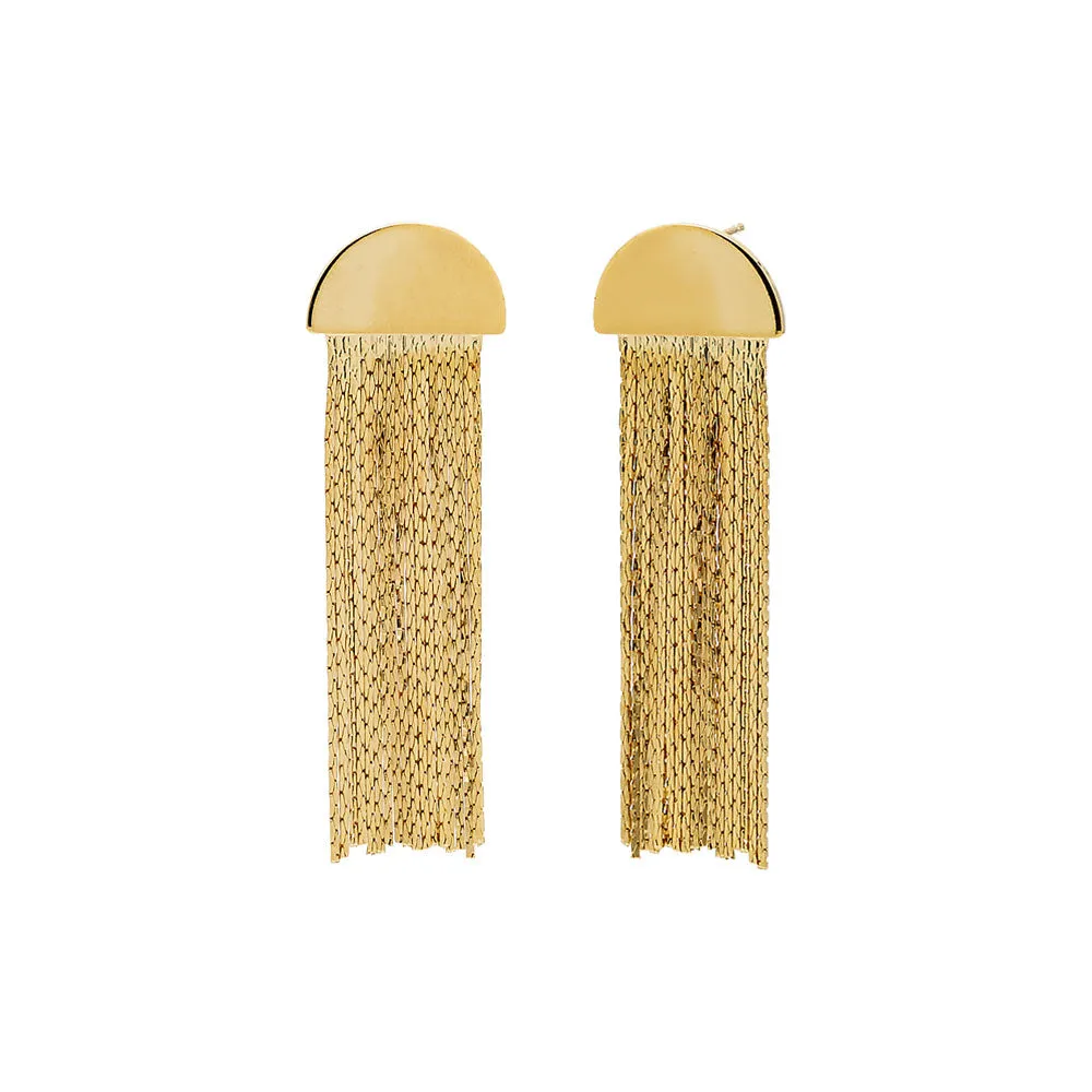 Dangling Fringe Statement Drop Stud Earring sold by Adina Eden's product image thumbnail 3