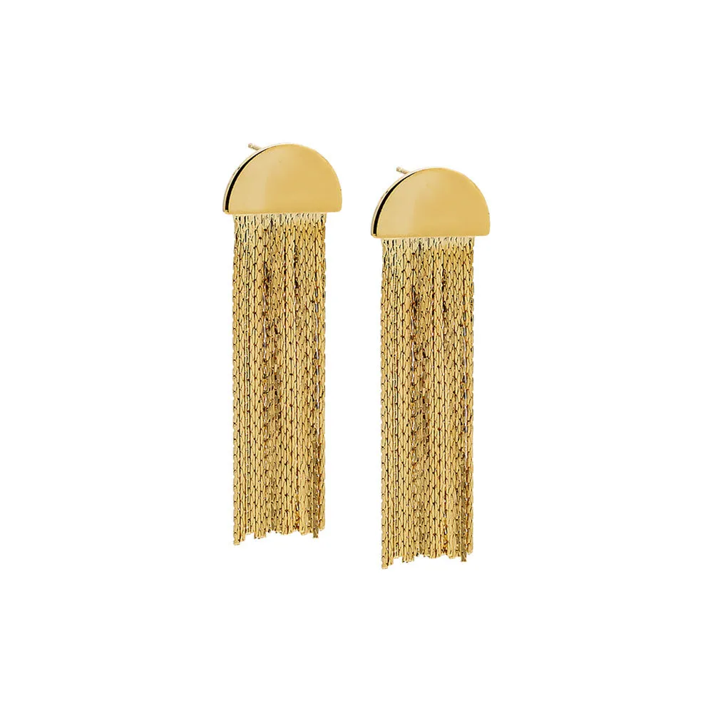 Dangling Fringe Statement Drop Stud Earring sold by Adina Eden's