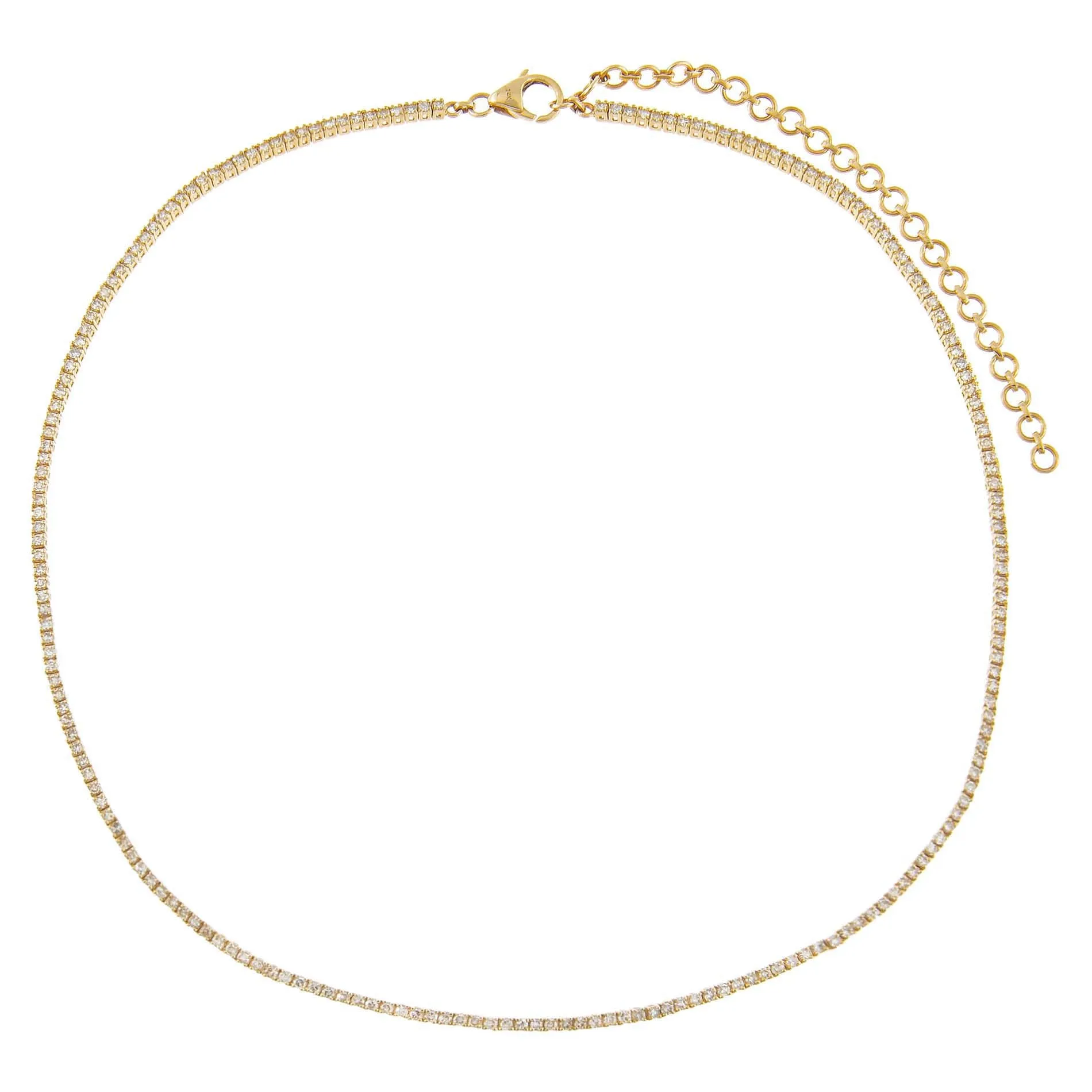 Diamond Thin Tennis Choker 14K sold by Adina Eden's product image thumbnail 4