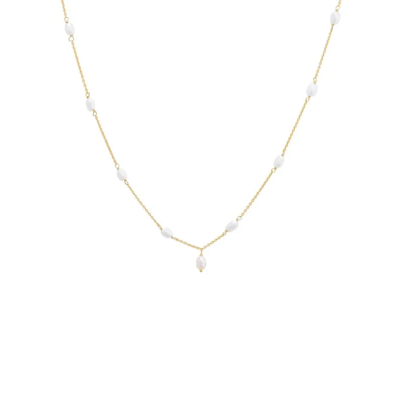 Dangling Pearl Clusters Necklace sold by Adina Eden's