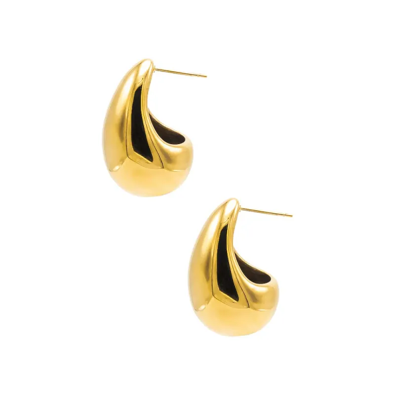 Adina Eden Solid Chunky Drop Stud Earring sold by Adina Eden's