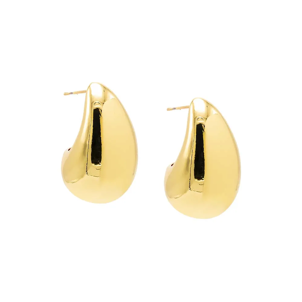 Adina Eden Solid Chunky Drop Stud Earring sold by Adina Eden's product image thumbnail 3